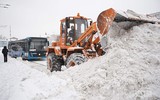 Chùm ảnh Moscow chìm trong tuyết vì lốc Vanya 