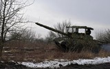 Chùm ảnh xe tăng chiến đấu Nga hoạt động ở khu vực Sversk