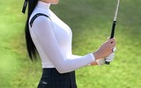 Nữ golf thủ Hàn Quốc khoe đường cong đẹp như người mẫu