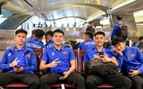 Chùm ảnh: U23 Việt Nam hứng khởi trong ngày đầu tiên tại Qatar 