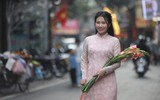 Thiếu nữ Hà Thành diện Áo Dài tô thắm phố cổ