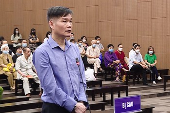 Bị cáo Phạm Thanh Hải tại phiên tòa xét xử.