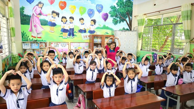 Học sinh lớp 1 Trường Tiểu học Võ Trường Toản (quận Ninh Kiều, TP Cần Thơ). Ảnh NTCC