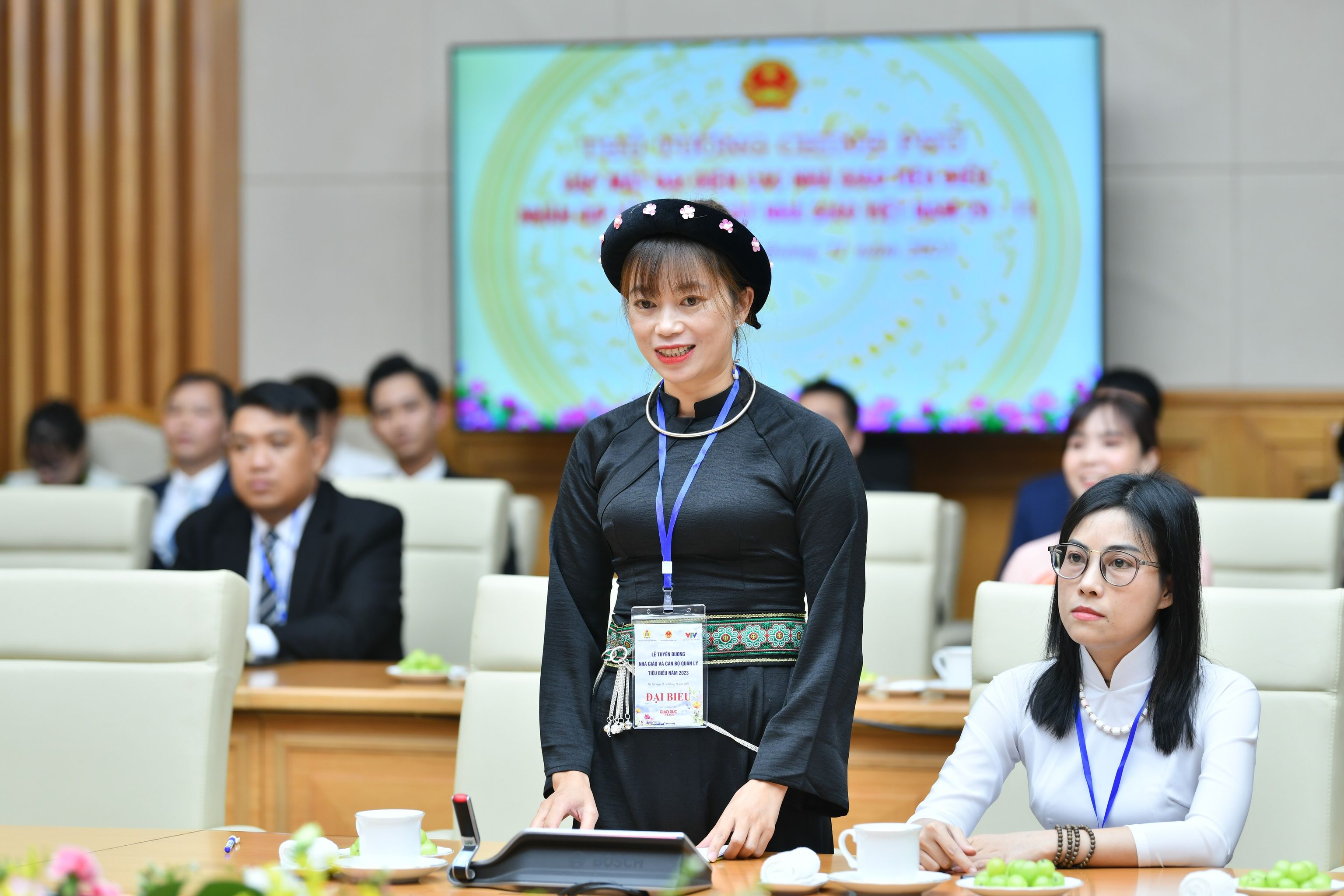 Cô Dương Thị Diến - giáo viên Trường Mầm non xã Trung Đồng (Tân Uyên, Lai Châu).