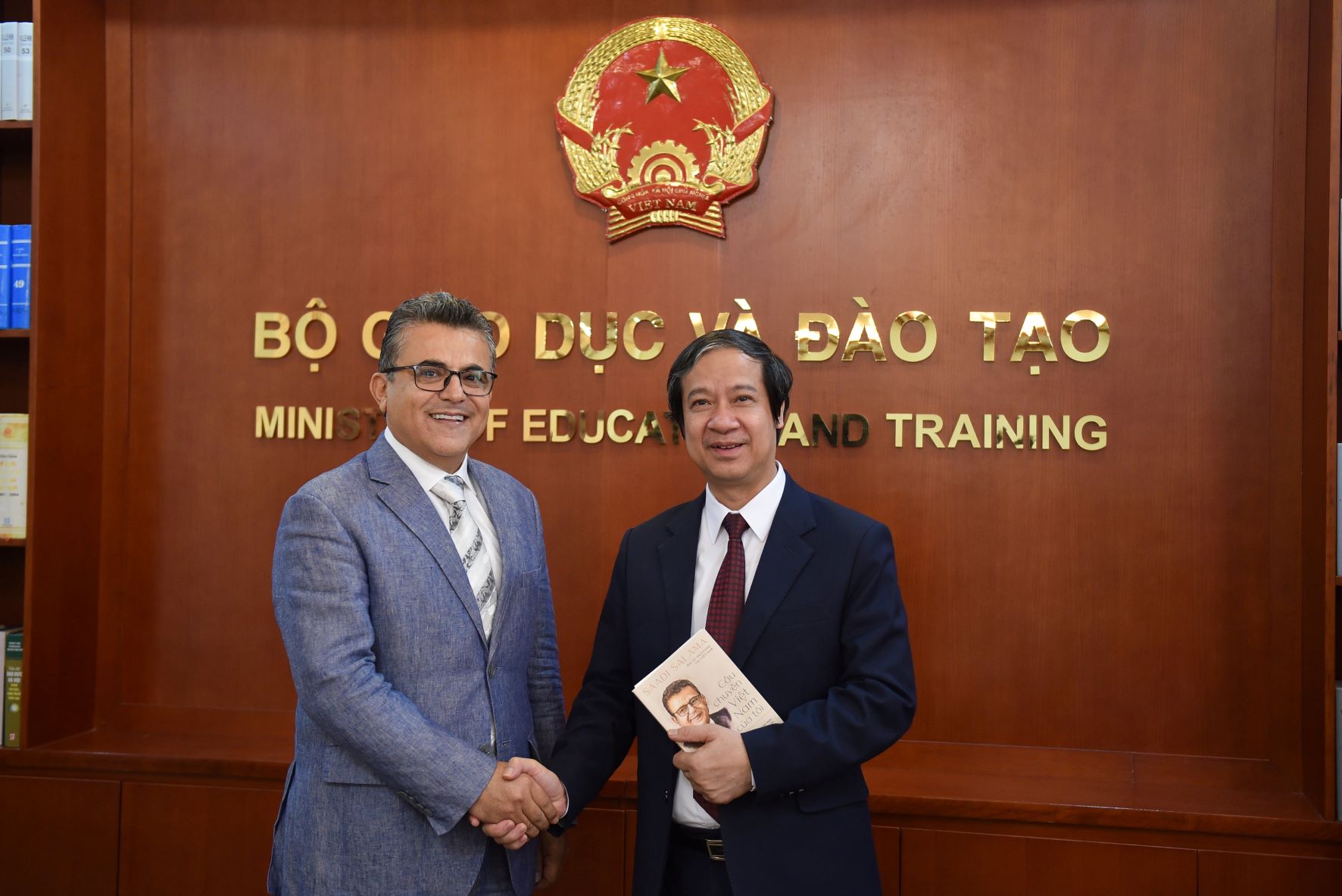  Bộ trưởng Nguyễn Kim Sơn buổi tiếp ngài Saadi Salama, Đại sứ Palestine tại Việt Nam.