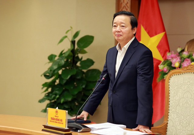 Phó Thủ tướng Trần Hồng Hà phát biểu tại cuộc làm việc. Ảnh: VGP/Minh Khôi