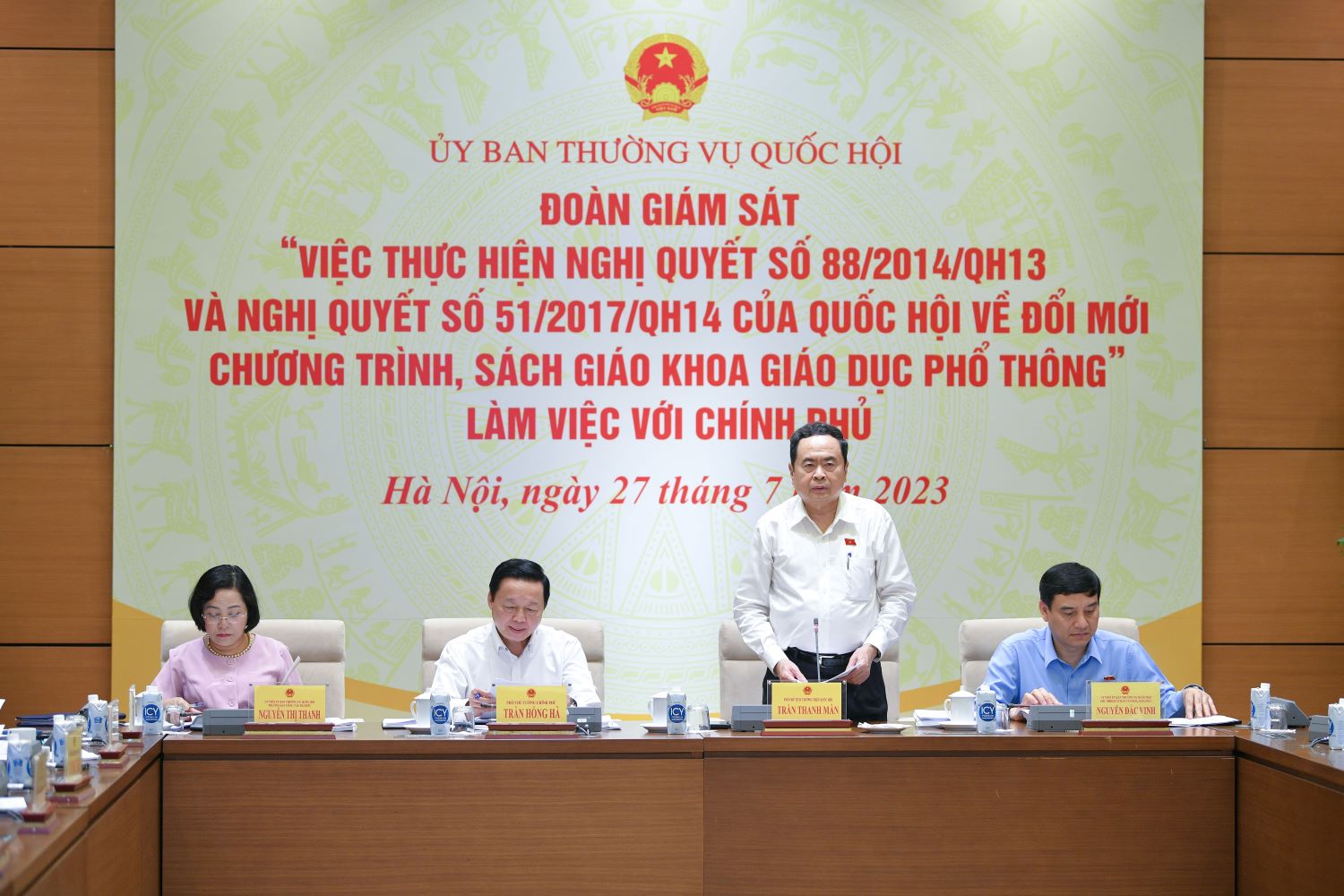 Phó Chủ tịch Thường trực Quốc hội Trần Thanh Mẫn phát biểu kết luận.