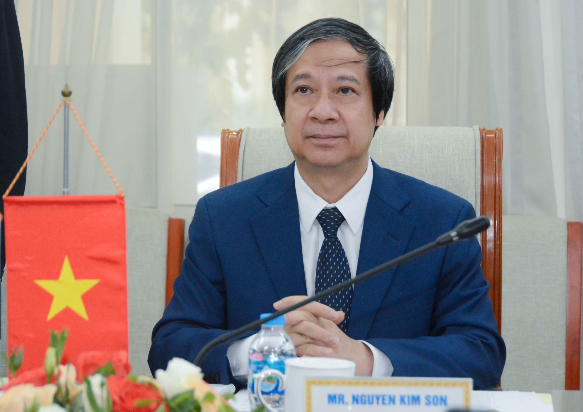 Bộ trưởng Nguyễn Kim Sơn tiếp Chủ tịch Đảng Dân chủ lập hiến Nhật Bản  ảnh 1