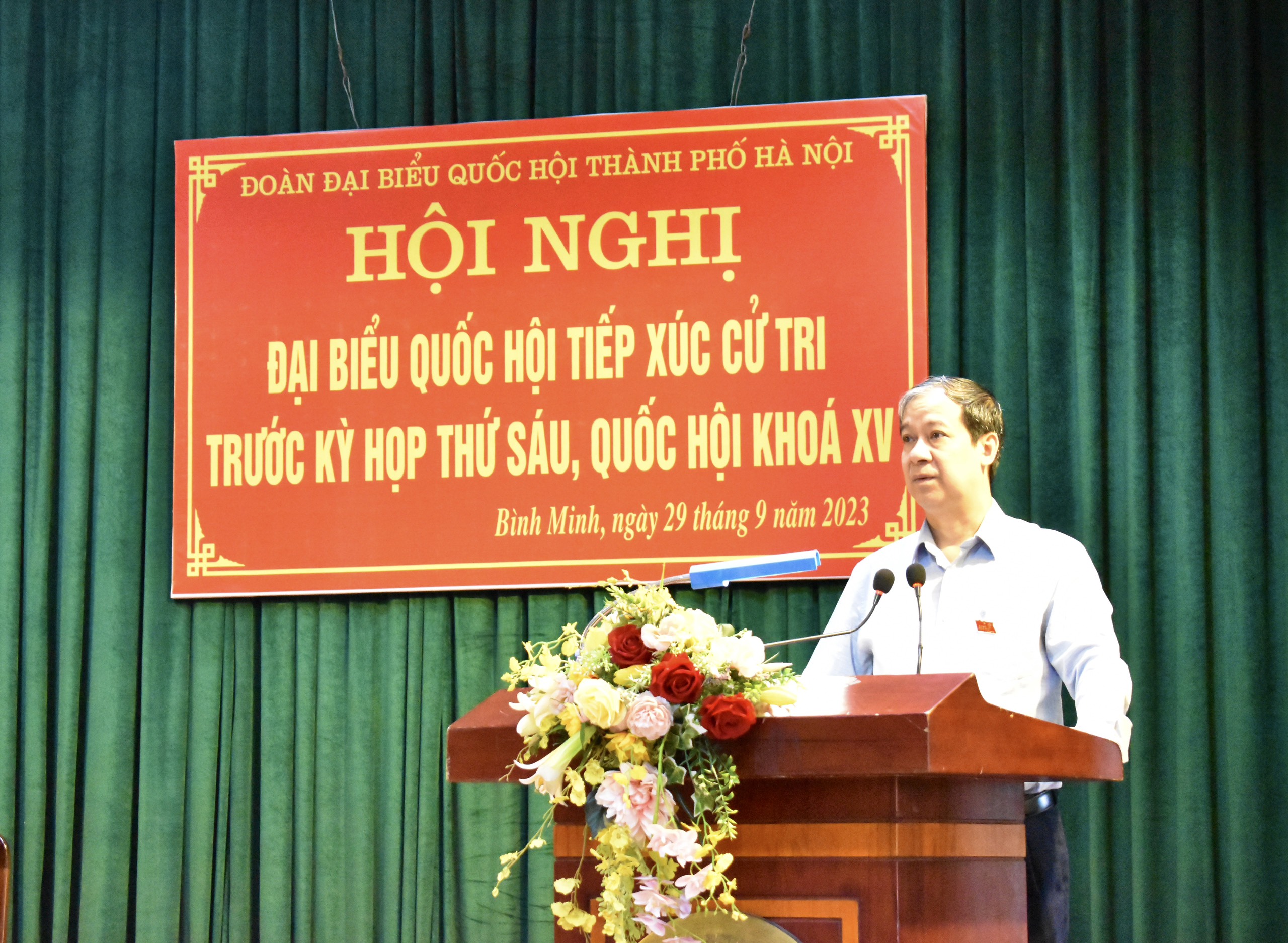 Bộ trưởng Nguyễn Kim Sơn tiếp xúc cử tri trước kỳ họp thứ 6, Quốc hội khóa XV