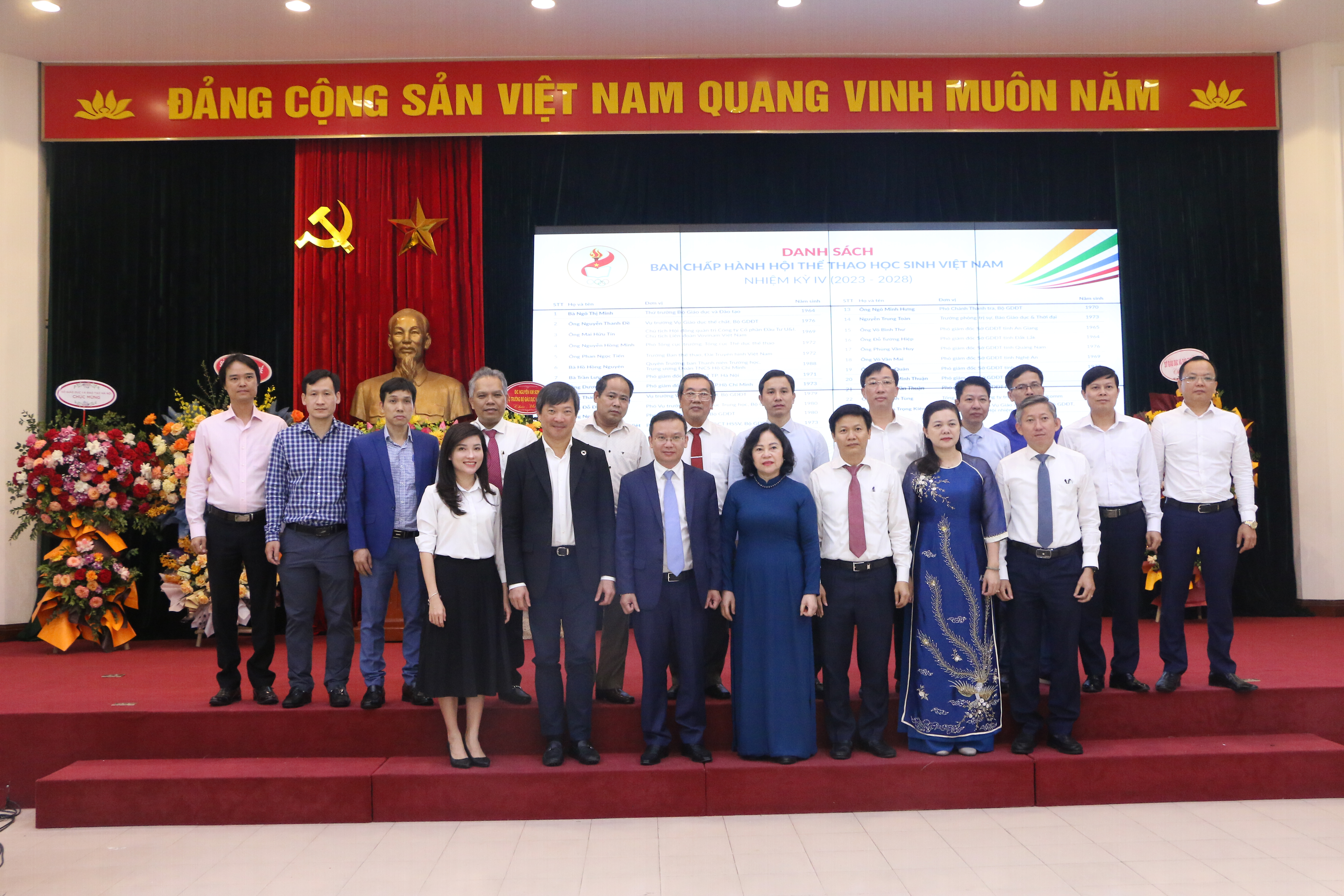 Ban chấp hành Hội Thể thao học sinh Việt Nam nhiệm kỳ IV (2023-2028) ra mắt Đại hội. 