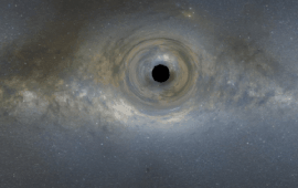 Các nhà khoa học chỉ phát hiện ra lỗ đen khi nó tương tác với một loại vật chất khác trong vũ trụ. Ảnh:Curiosmos.