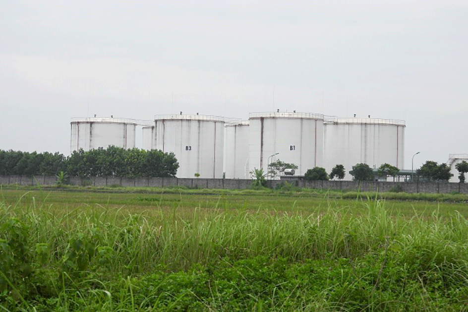 Kho tập kết xăng dầu của Công ty TNHH Hải Linh tại xã Thi Sơn, huyện Kim Bảng, Hà Nam.
