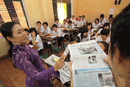 Cập nhật những bài báo hay vào tiết dạy Ngữ văn ở Trường THPT Nguyễn Khuyến, quận Tân Bình, TPHCM