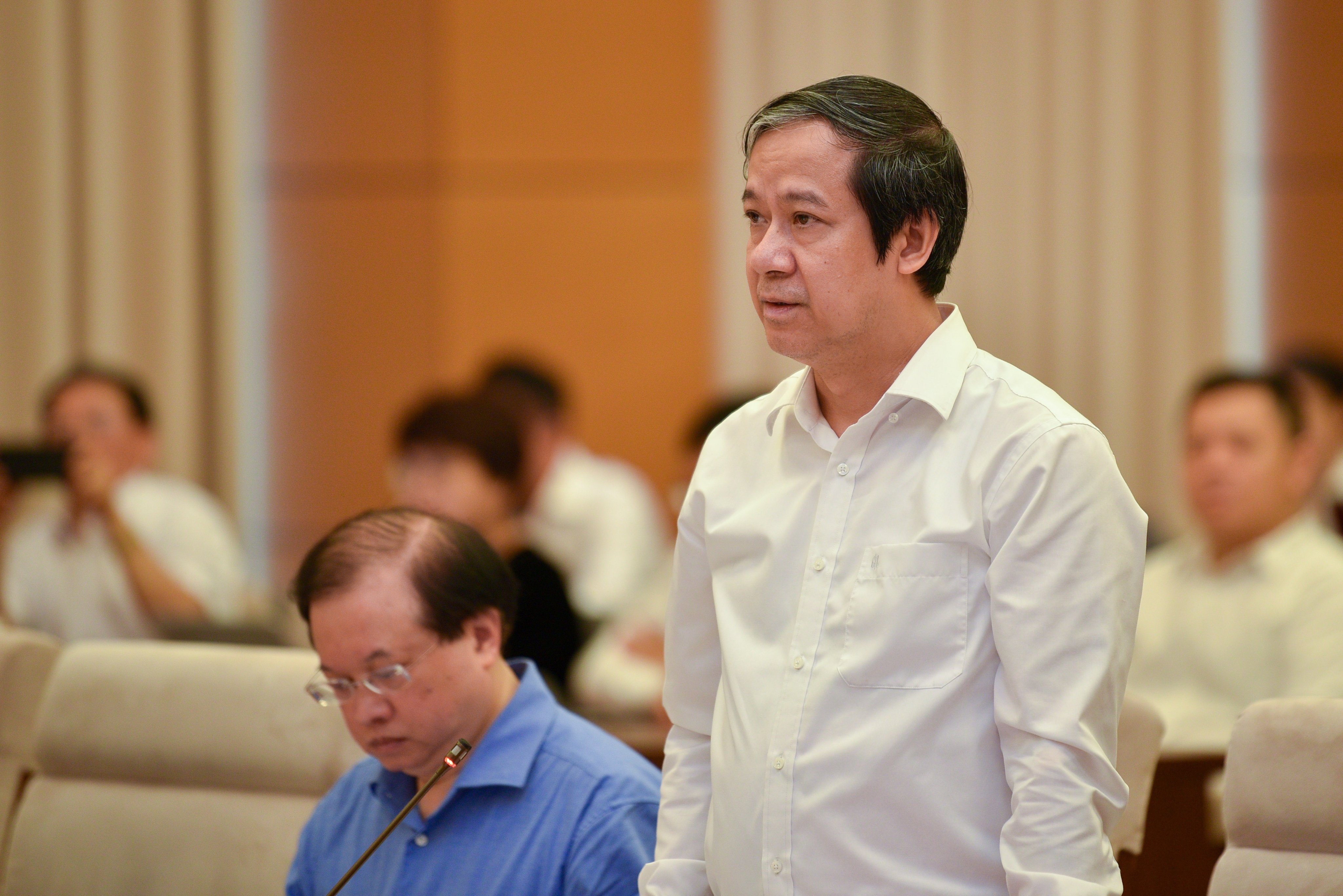 Bộ trưởng Bộ GD&ĐT Nguyễn Kim Sơn kiến nghị Quốc hội, Chính phủ cần hết sức ổn định chính sách trong quá trình triển khai Chương trình GDPT 2018.