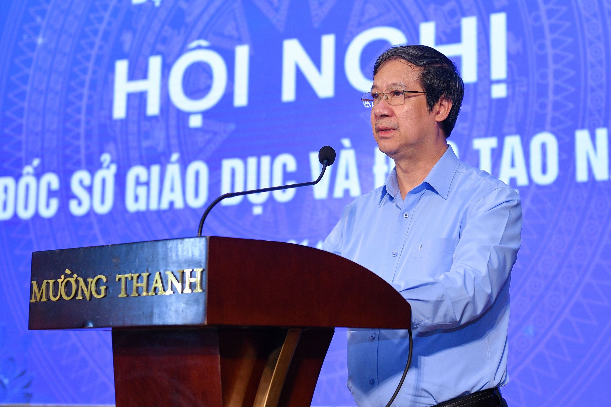 Bộ trưởng Bộ GD&ĐT Nguyễn Kim Sơn phát biểu khai mạc Hội nghị Giám đốc Sở GD&ĐT năm 2023.