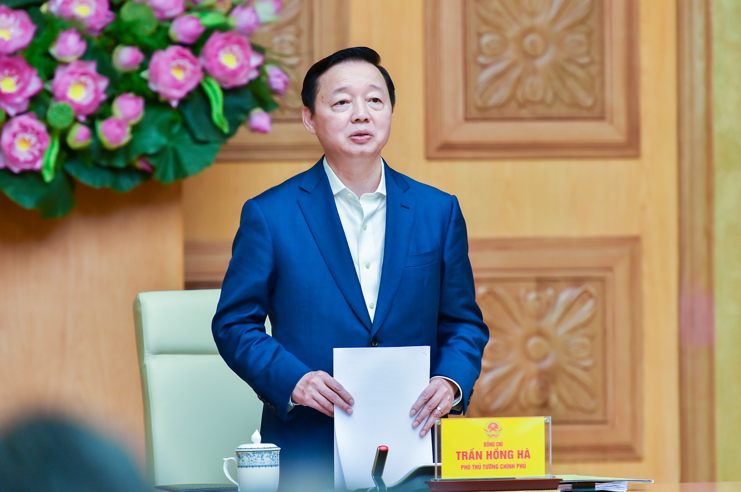 Phó Thủ tướng Trần Hồng Hà phát biểu tại Phiên họp.