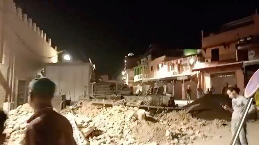 Hiện trường vụ động đất rung chuyển Maroc khiến hàng trăm người thiệt mạng