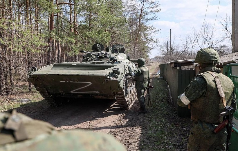 Xe tăng của lực lượng Nga.