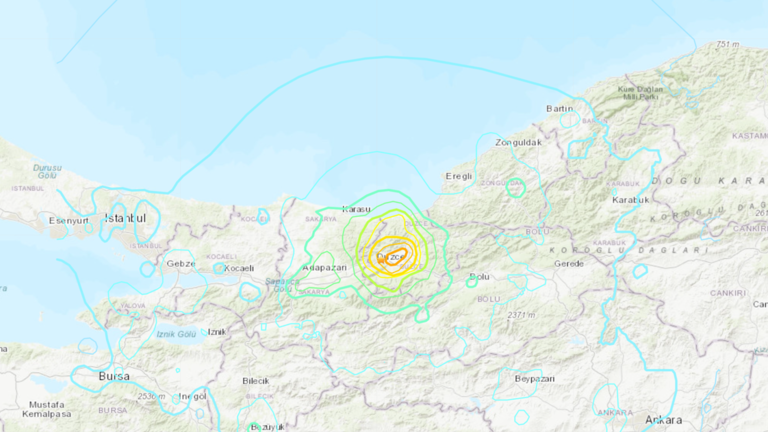 Động đất tại Thổ Nhĩ Kỳ (Ảnh: USGS)