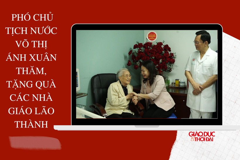 Phó Chủ tịch nước Võ Thị Ánh Xuân thăm, tặng quà các nhà giáo lão thành