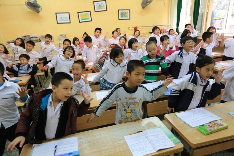 Học sinh tiểu học Hà Nội tham gia hoạt động trong lớp học. Ảnh: Hải Nam