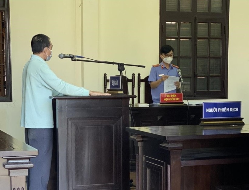 Bị cáo Lê Thành An tại phiên toà xét xử.