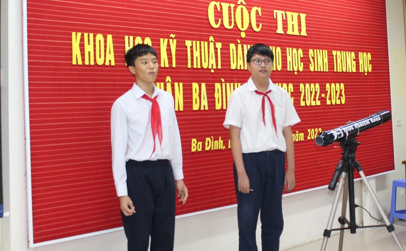 Chung kết cuộc thi KHKT học sinh trung học quận Ba Đình (Hà Nội) ảnh 3