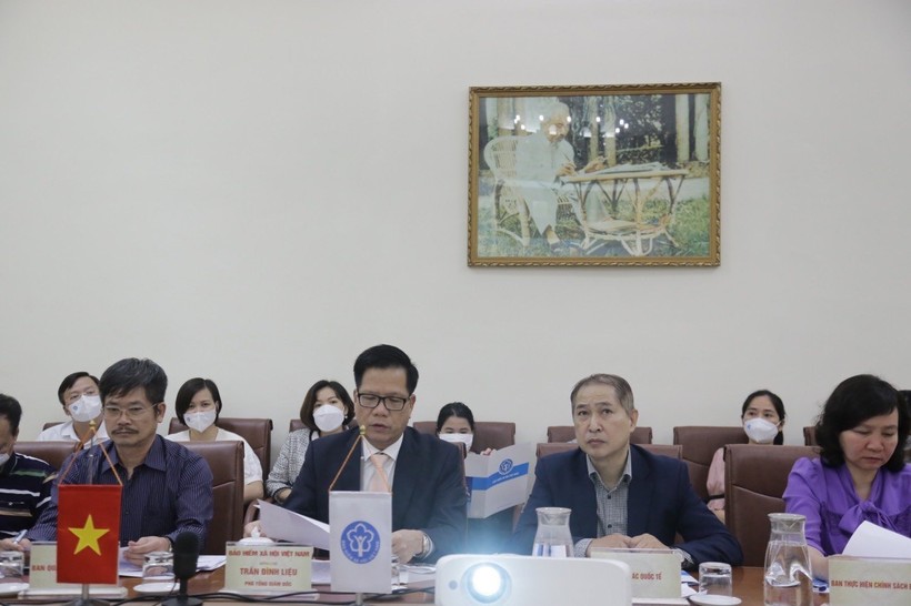Hội thảo tại điểm cầu BHXH Việt Nam.