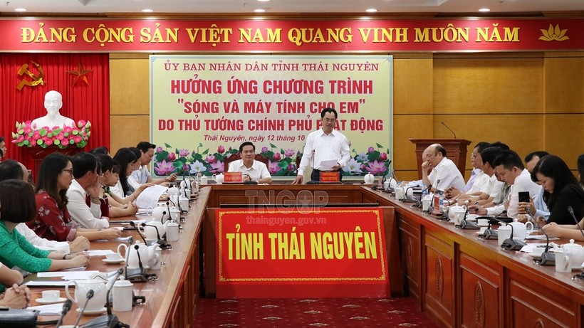 Ông Trịnh Việt Hùng, Chủ tịch UBND tỉnh phát biểu tại Chương trình (Ảnh: Thainguyen.gov.vn)