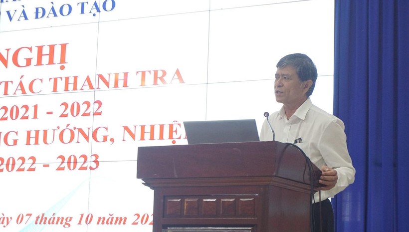 Ông Nguyễn Văn Hiếu phát biểu tại buổi tổng kết.
