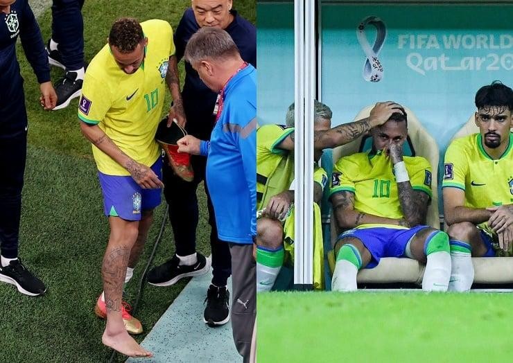 Neymar gặp chấn thương trong chiến thắng trước Serbia.