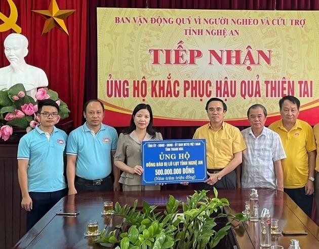 Thanh Hoá hỗ trợ Nghệ An 500 triệu đồng khắc phục hậu quả thiên tai.