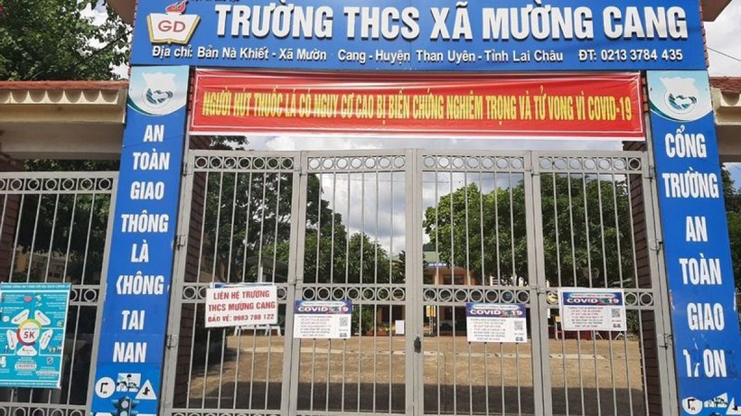 Trường THCS Mường Cang, nơi xảy ra vụ việc.