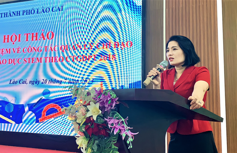 Hội thảo chia sẻ kinh nghiệm triển khai giáo dục STEM ở Lào Cai ảnh 4
