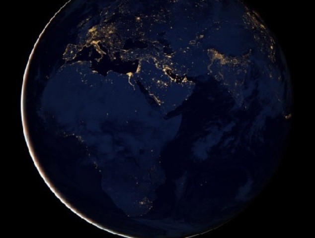 Một nửa tối của bề mặt Trái Đất.