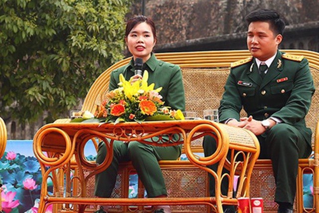 Đỗ Thu Trà chia sẻ trong buổi lễ gặp mặt tân binh Hà Nội lên đường nhập ngũ.