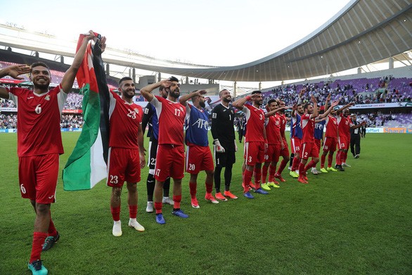 Tuyển Jordan trước trận đấu với Việt Nam ở vòng 16 đội - Ảnh: AFC.