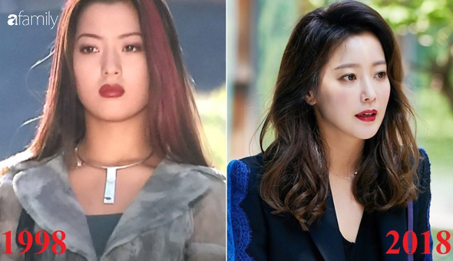 Hình ảnh của Kim Hee Sun 20 năm trước được so sánh vời hình ảnh khi cô đóng bộ phim Nine Rome vào năm 2018.

