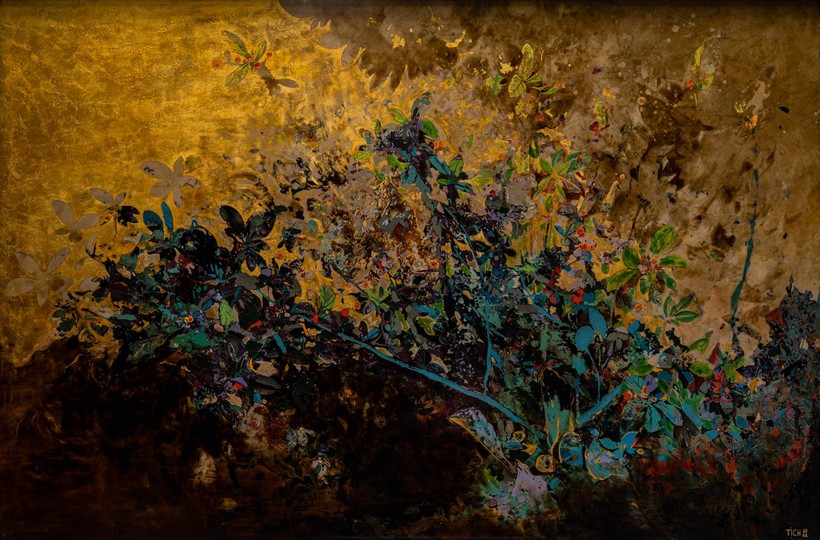 Triển lãm sơn mài ‘Trong vườn’ diễn ra tại không gian The Muse Artspace (47 Tràng Tiền, Hoàn Kiếm - Hà Nội).