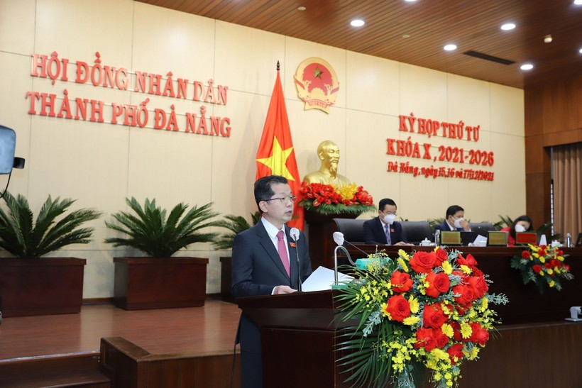 Ông Nguyễn Văn Quảng - Bí thư Thành ủy Đà Nẵng, phát biểu tại kỳ họp HĐND TP. 