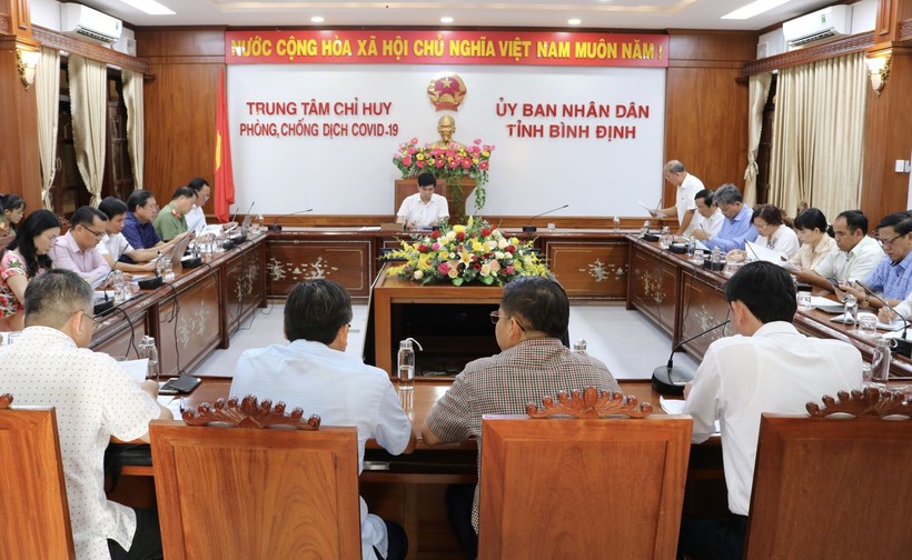 UBND tỉnh Bình Định tổ chức họp Ban Chỉ đạo kỳ thi tốt nghiệp THPT năm 2023. Ảnh: Sở GD&ĐT tỉnh Bình Định.