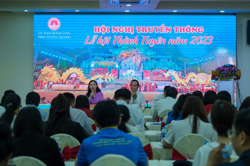 Quang cảnh hội nghị truyền thông “Lễ hội thành Tuyên năm 2023”.
