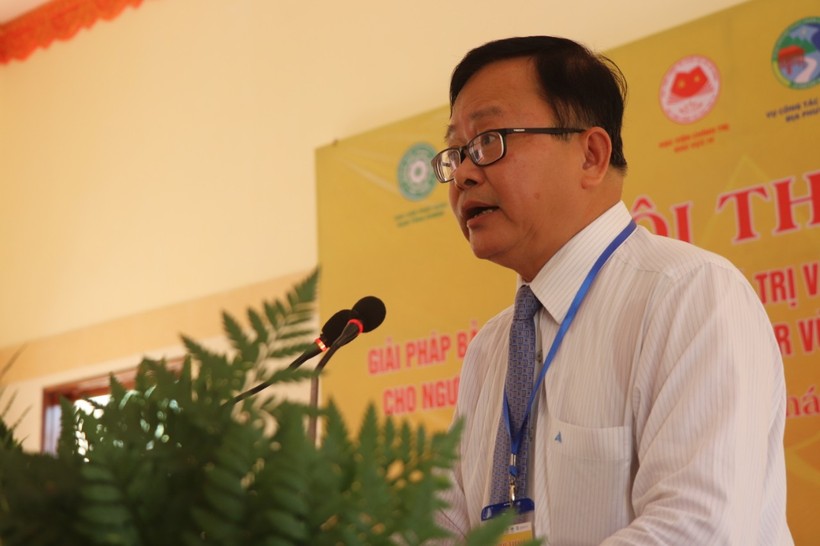 Ông Nguyễn Trung Nhân, Chủ tịch Ủy ban MTTQ Việt Nam TP. Cần Thơ phát biểu tại hội nghị. ảnh 1