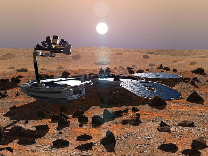 Ảnh mô phỏng tàu vũ trụ Beagle 2 trên Sao Hỏa