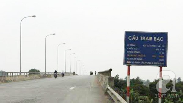 Cầu Trạm Bạc, nơi chị Q. tự tử sáng ngày 23/4 (ảnh CTV).
