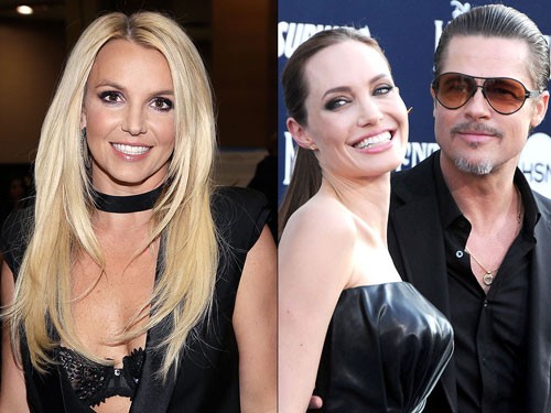 Britney Spears liên tục bày tỏ tình cảm với nhà Brad Pitt. Ảnh: FilmMagic.