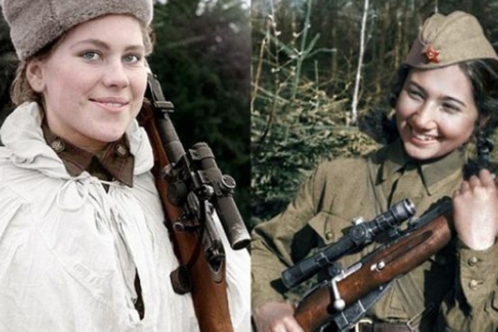 Đội nữ xạ thủ Nga xinh đẹp diệt hàng trăm lính phát xít