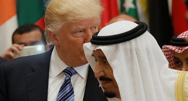 Tổng thống Mỹ Donald Trump và Quốc vương A rập xê út Salman bin Abdulaziz Al Saud