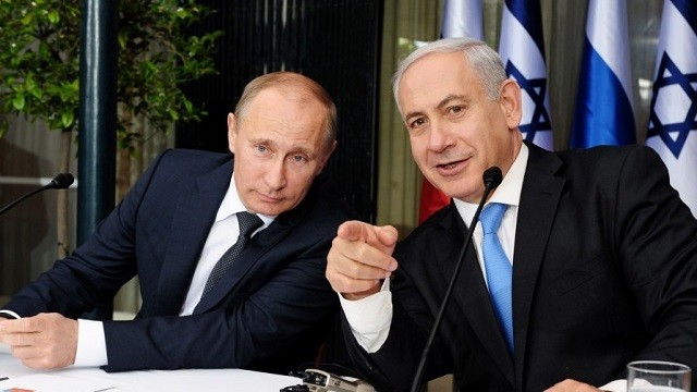 TT Nga Putin và Thủ tướng Israel Netanyahu (phải)
