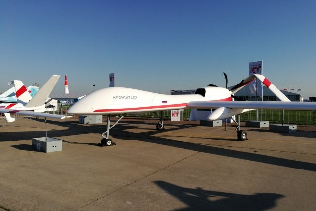 Máy bay không người lái Sirus được trưng bày tại triển lãm hàng không MAKS-2019.